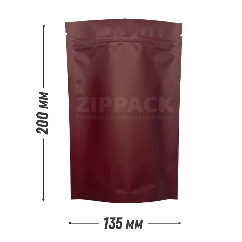 БОРДОВЫЙ DOY-PACK 135х200 мм | Матовый с замком zip-lock D3210