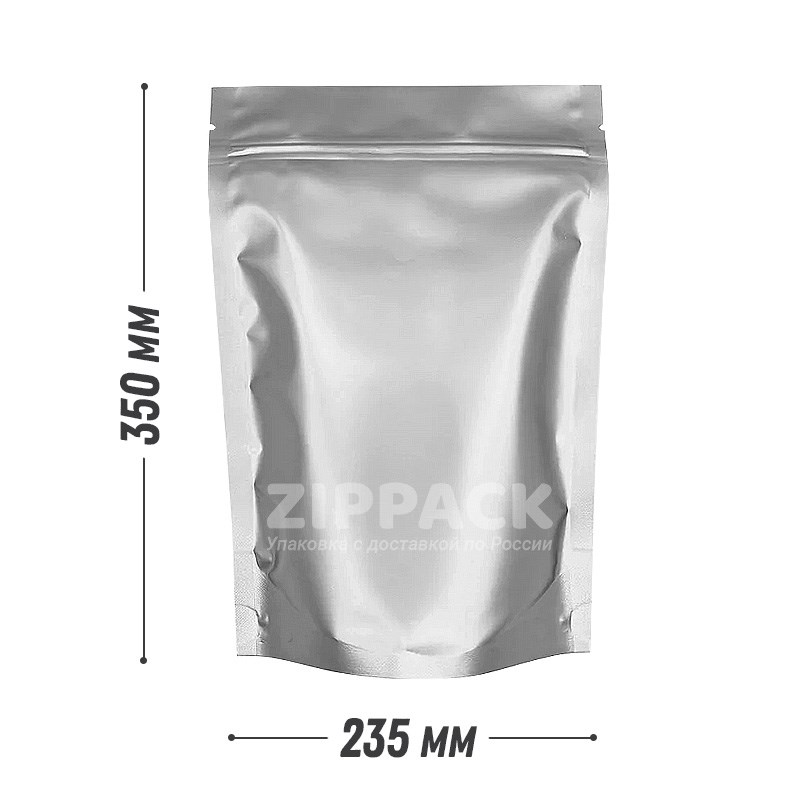 ДОЙ-ПАКЕТ МАТОВЫЙ 235х350 мм металлизированный с замком zip-lock D2540